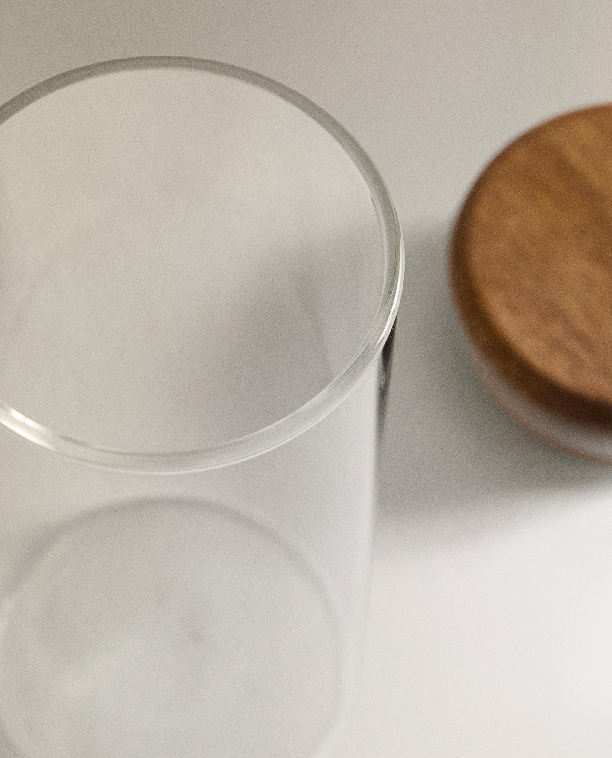 GLASS WOOD KITCHEN STORAGE JAR product thumbnail 6