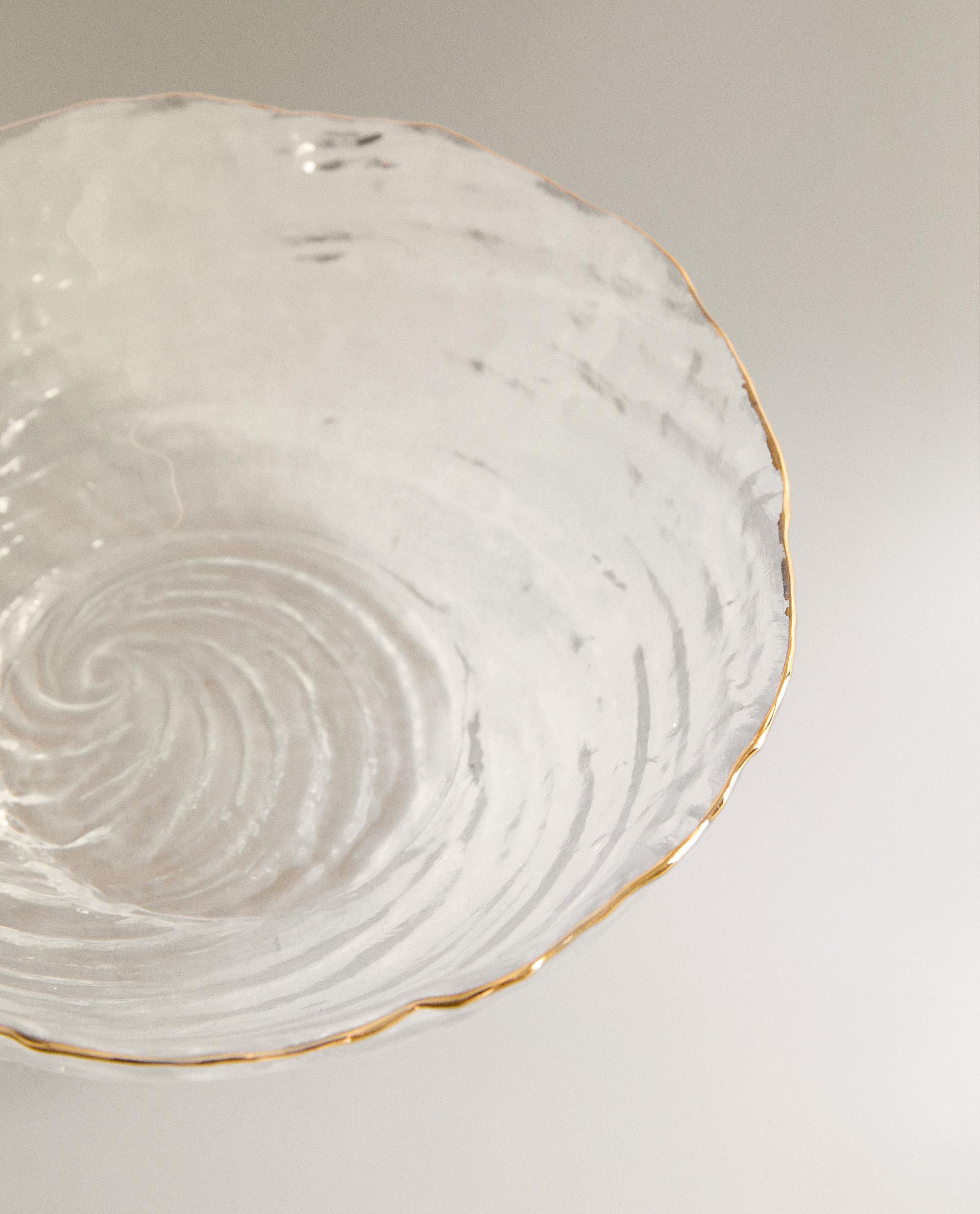 GLASS BOWL WITH GOLD RIM product thumbnail 4