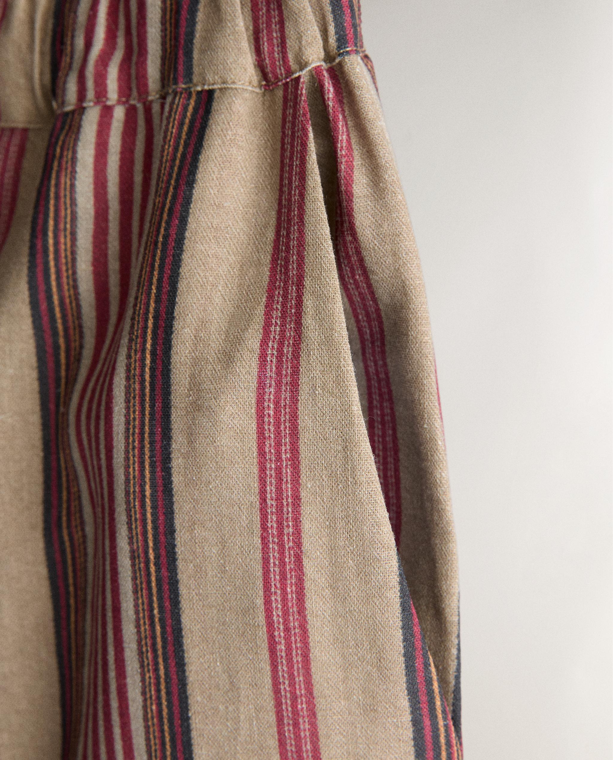 STRIPED COTTON AND LINEN TROUSERS | KATHARINE POLE product thumbnail 3