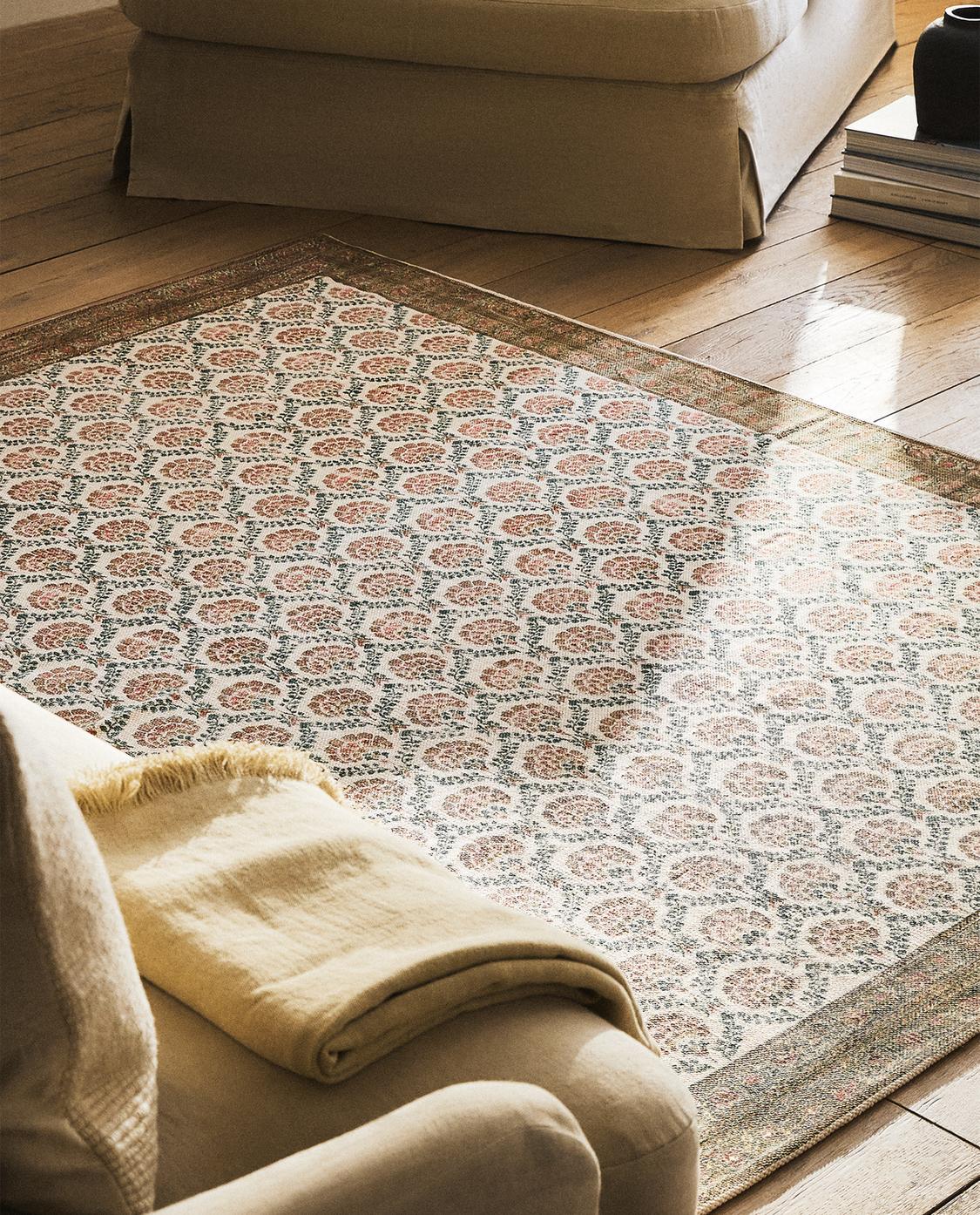 BLOCK PRINT AREA RUG | Zara Home United States of America