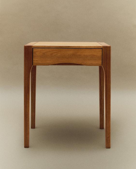 Oak Nightstand with Drawer | Zara Home USA