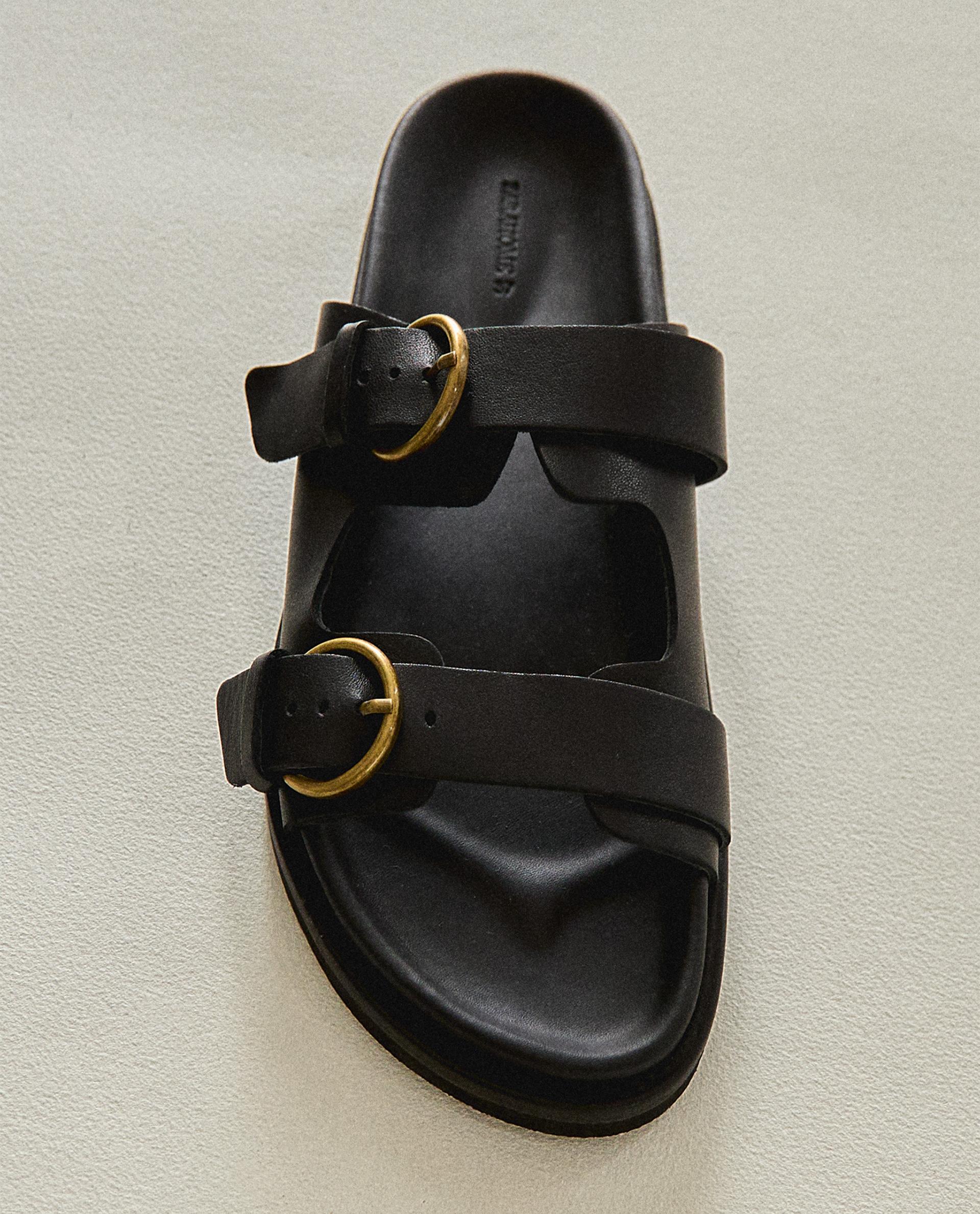 バックル フラット レザー サンダル | Zara Home 日本/Japan