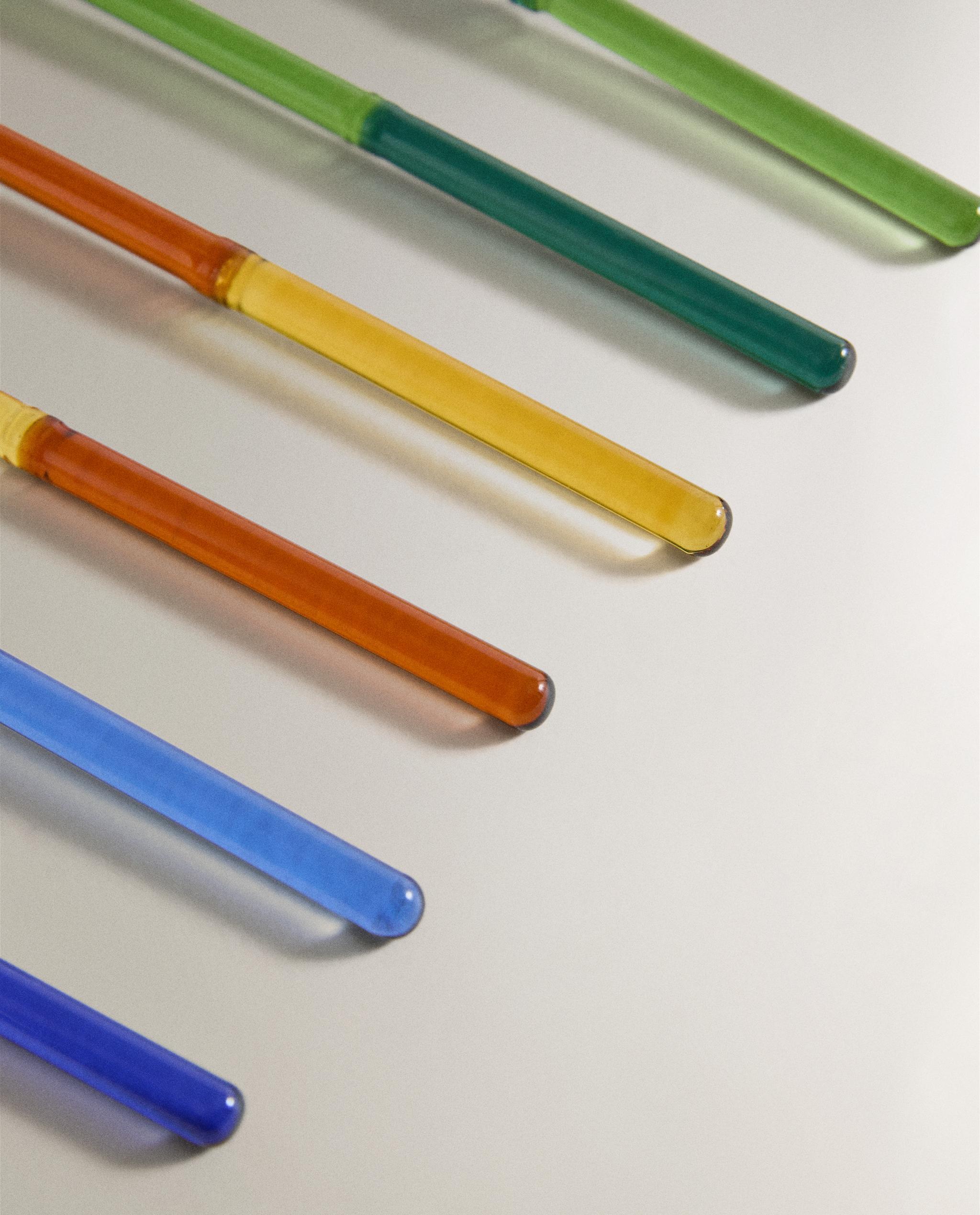 PACK OF COLOURED BOROSILICATE ICE CREAM DESSERT SPOONS (PACK OF 6) product thumbnail 6