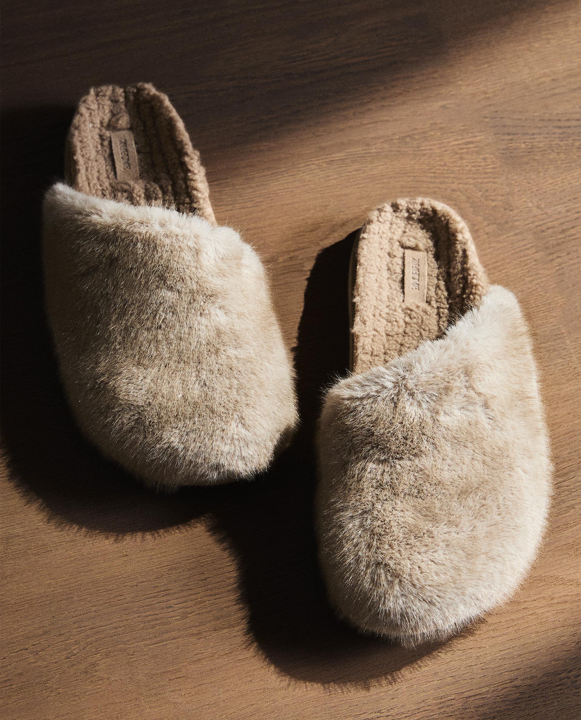 ZARA sold fuzzy Sherpa Clogs