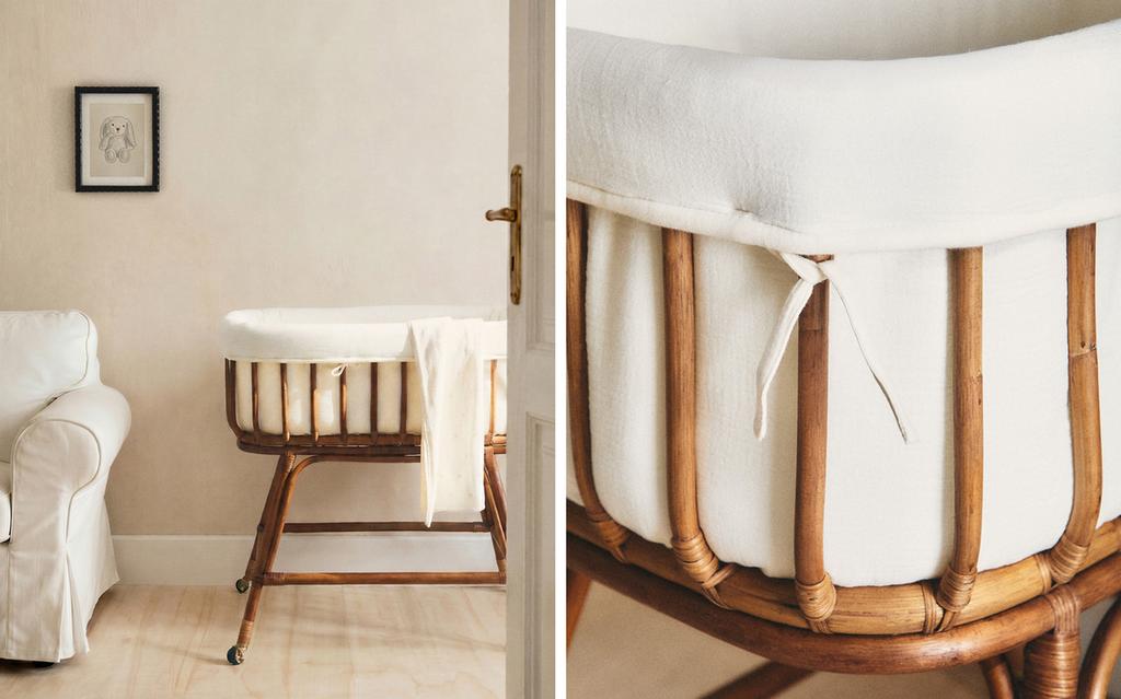 RATTAN MINI COT