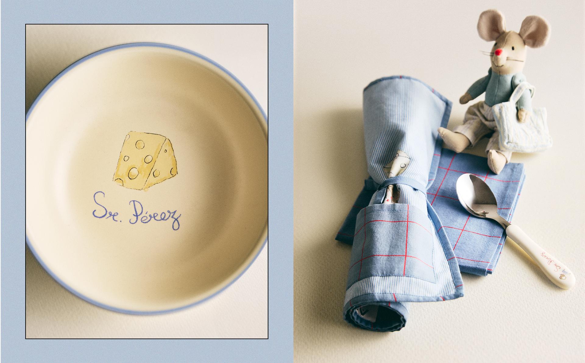 ДЕТСКАЯ МЯГКАЯ ИГРУШКА И СТОЛОВАЯ ПОСУДА MR. PÉREZ