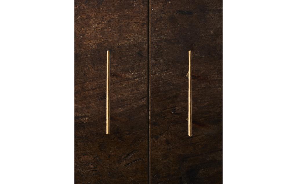 LOT DE POIGNÉES MEUBLE MÉTALLIQUES DORÉES (LOT DE 2)