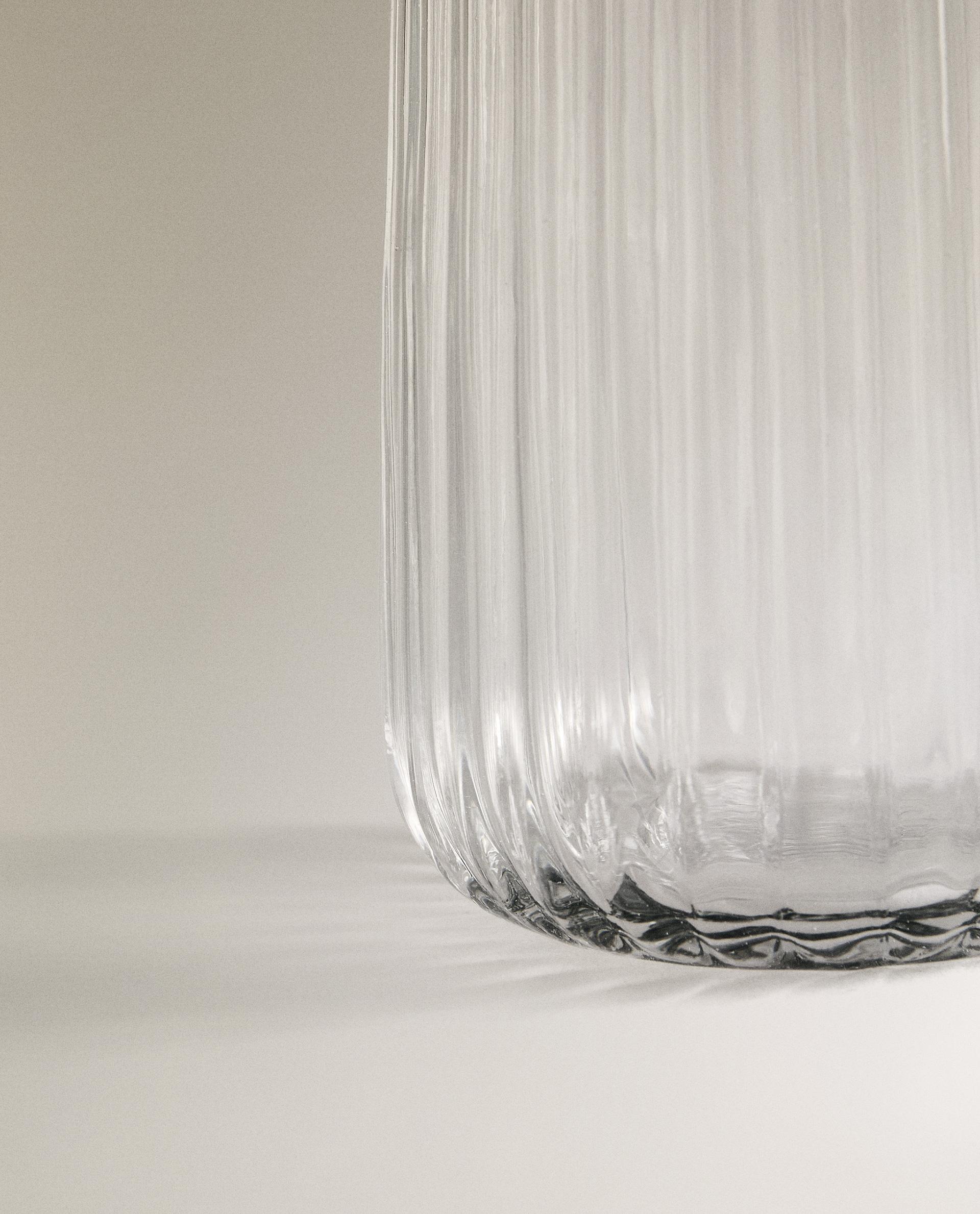 RAISED DESIGN GLASS JUG