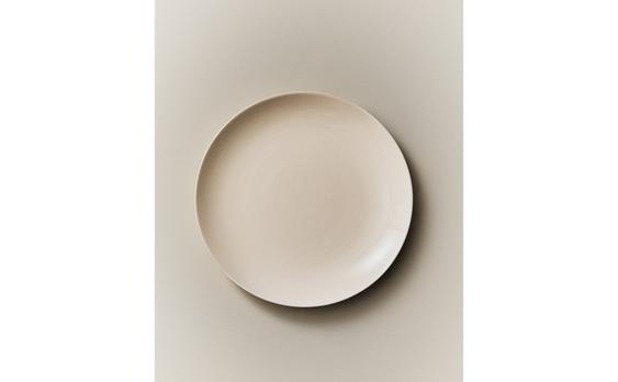PLATO POSTRE GRES LISO