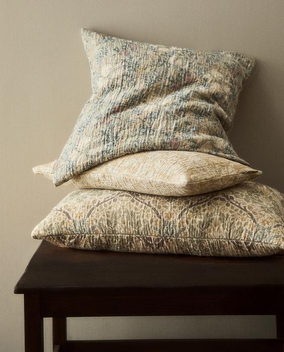 MORRIS & CO. LEAF THROW PILLOW COVER