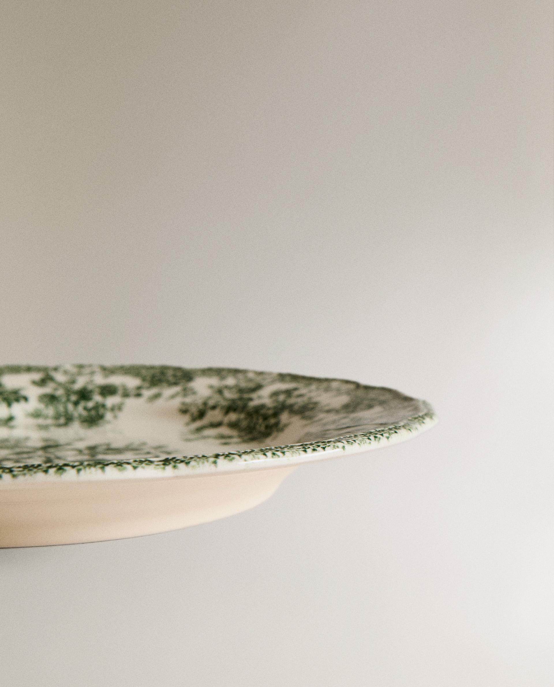 GREEN FLORAL EARTHENWARE DINNER SET product thumbnail 6