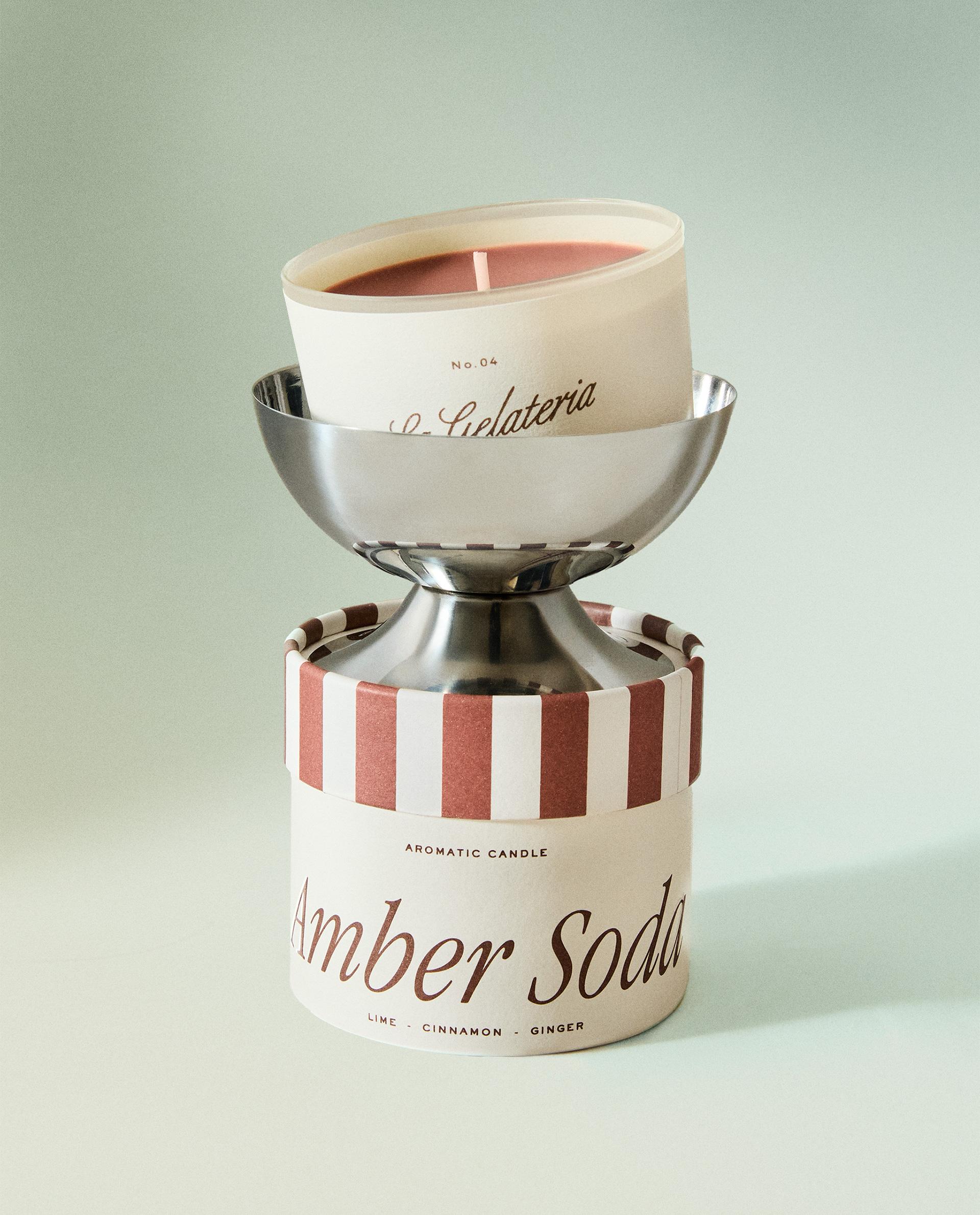 (150 G) AMBER SODA SCENTED CANDLE