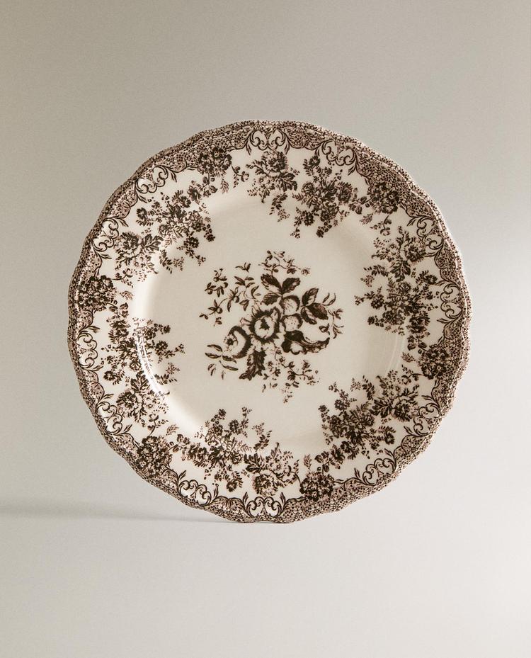 PLATO LLANO LOZA FLORAL