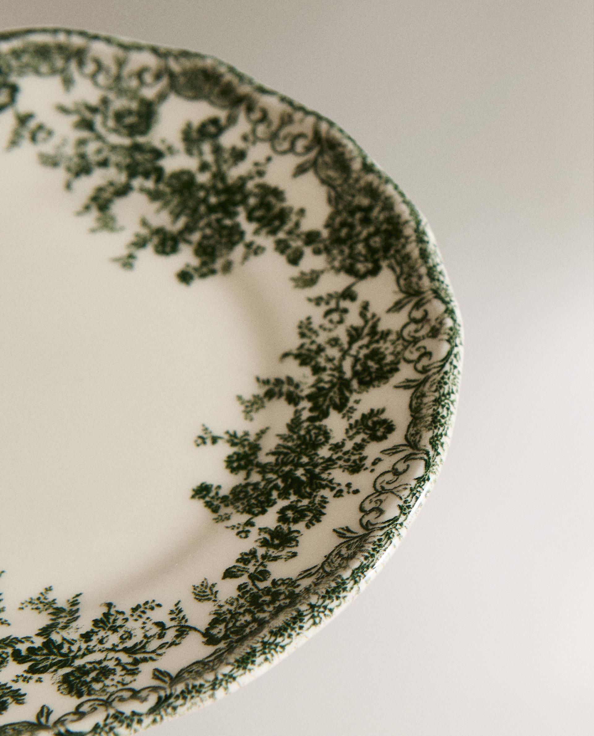 FLORAL EARTHENWARE SIDE PLATE | Zara Home United States of America