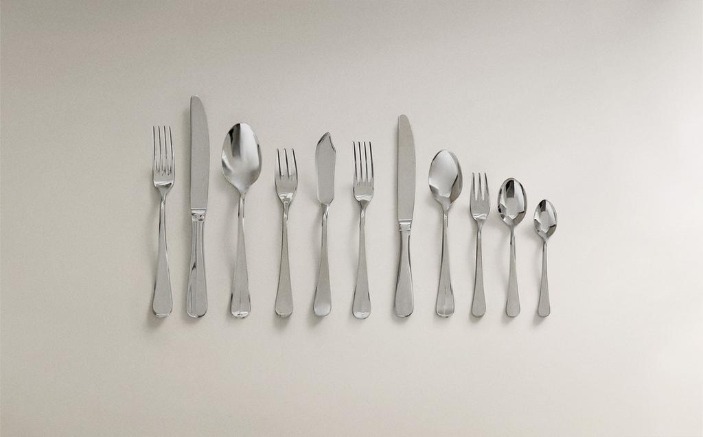 SILVER STEEL CUTLERY SET