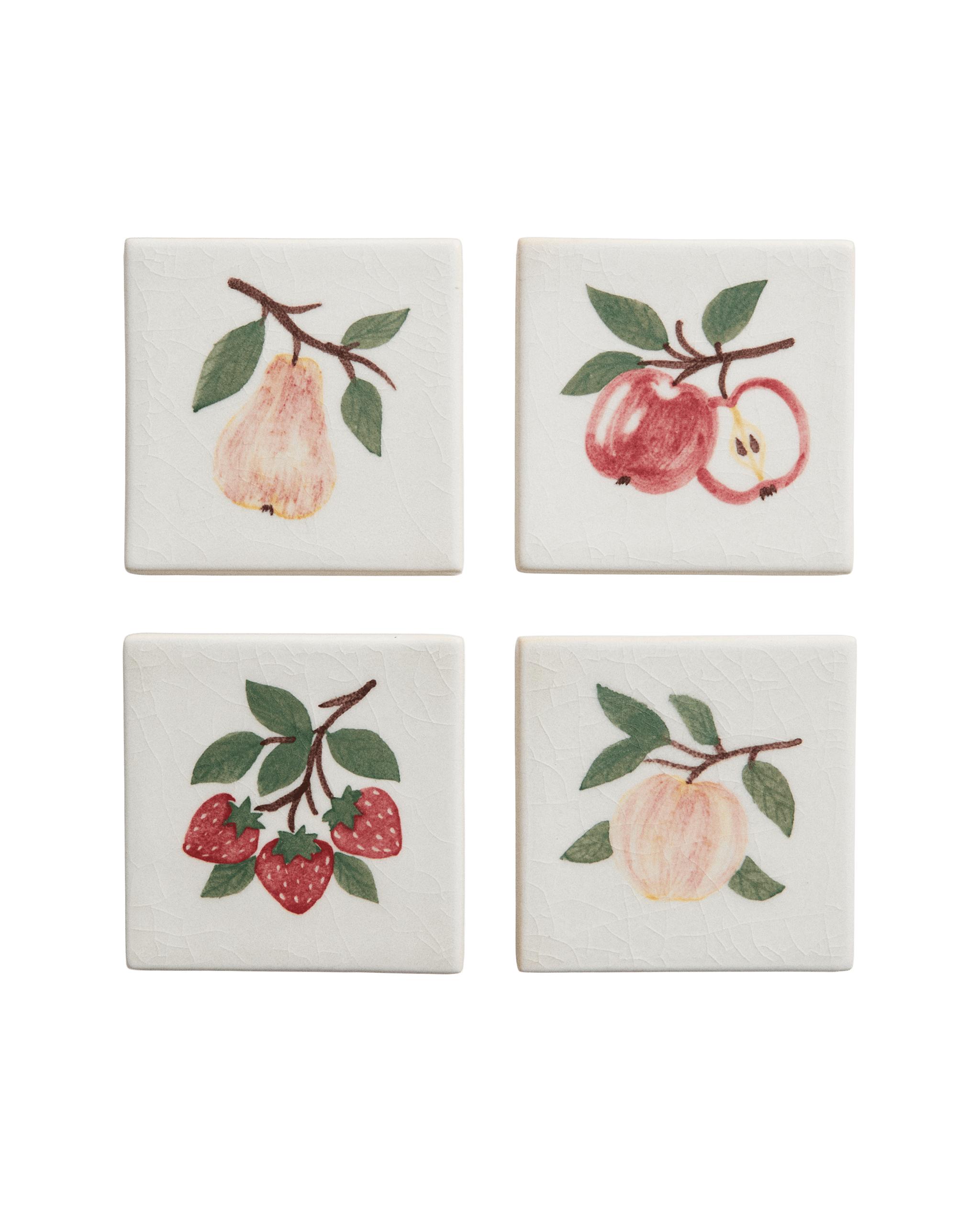 PACK OF FRUIT STONEWARE COASTERS (PACK OF 4) product thumbnail 7