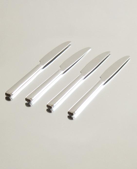 CONJUNTO DE FACAS DE AÇO COM BRILHO (CONJUNTO DE 4)