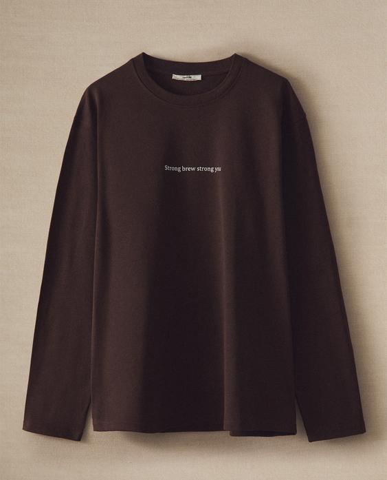LONG-SLEEVE T-SHIRT WITH SLOGAN