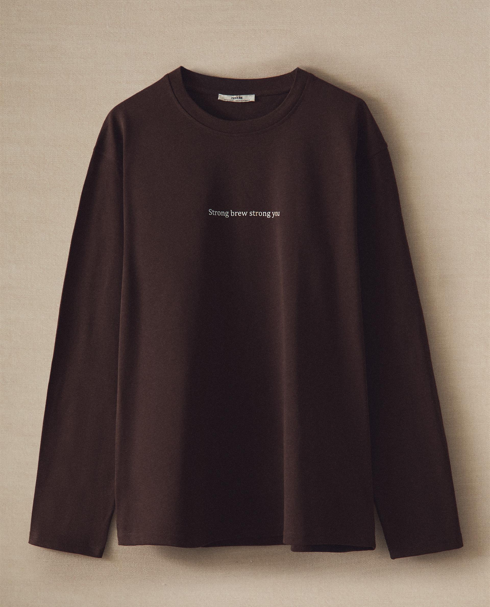 LONG-SLEEVE T-SHIRT WITH SLOGAN LONG-SLEEVE T-SHIRT WITH SLOGAN