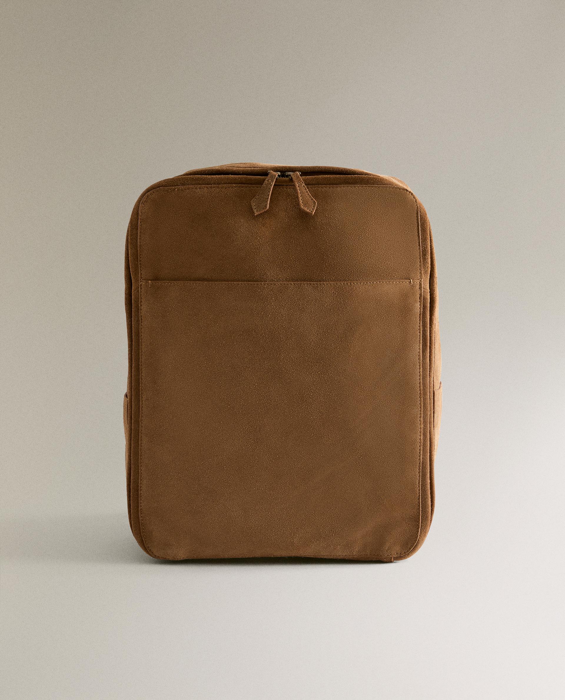 SPLIT SUEDE LEATHER BACKPACK | Zara Home Canada