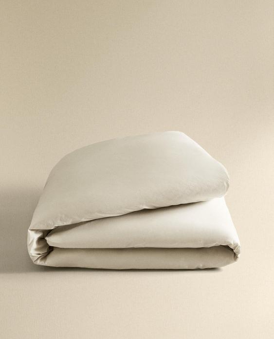 WASHED COTTON PERCALE DUVET COVER X SOCIETY LIMONTA WASHED COTTON PERCALE DUVET COVER X SOCIETY LIMONTA