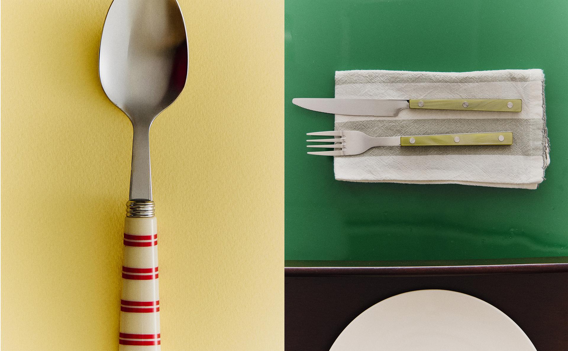 STRIPED CUTLERY AND NAPKIN STRIPED CUTLERY AND NAPKIN