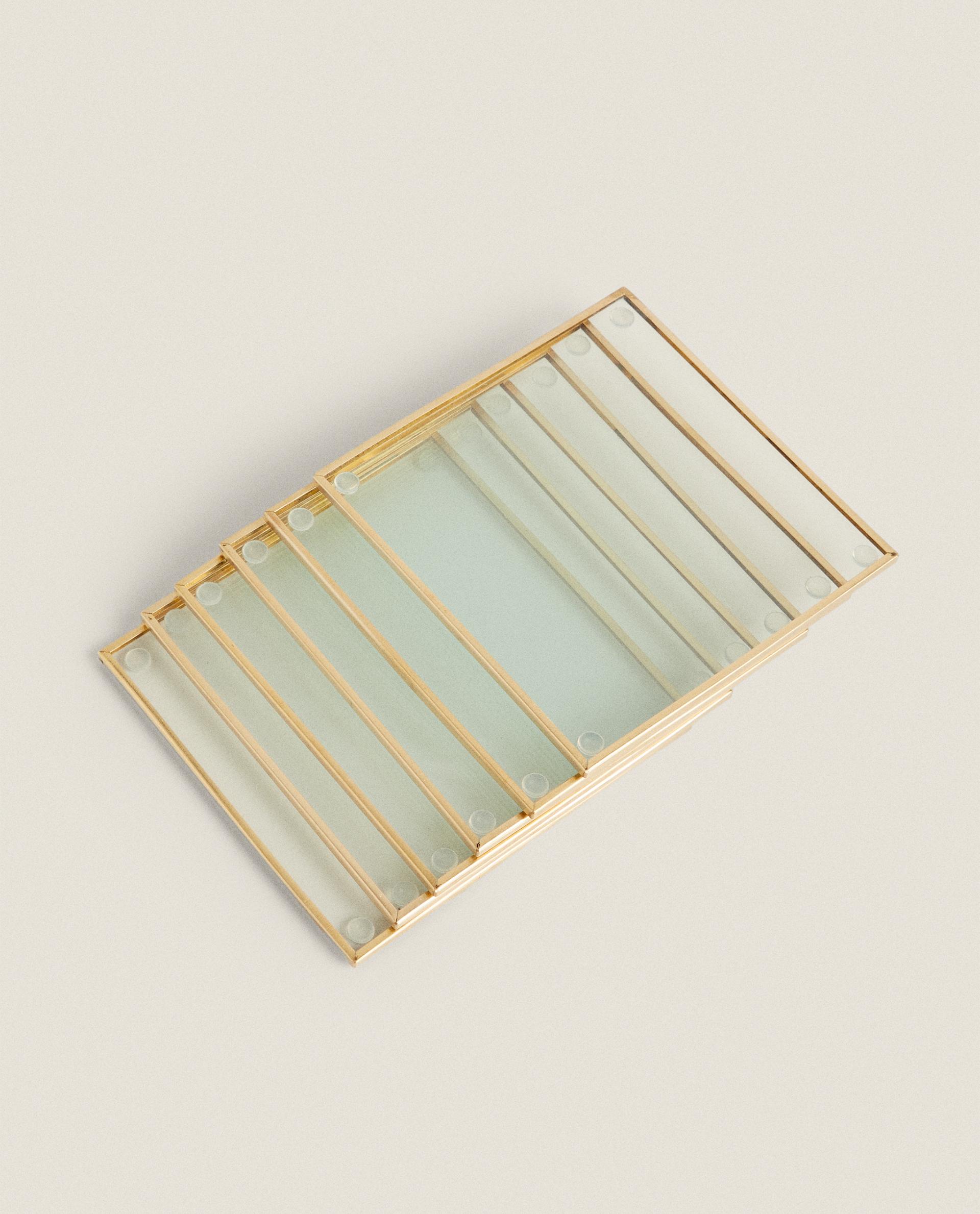 PACK OF METAL AND GLASS COASTERS (PACK OF 6) product thumbnail 6