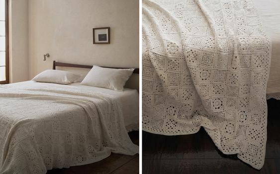 CROCHET KATOENEN BEDSPREI MET PATCHWORK