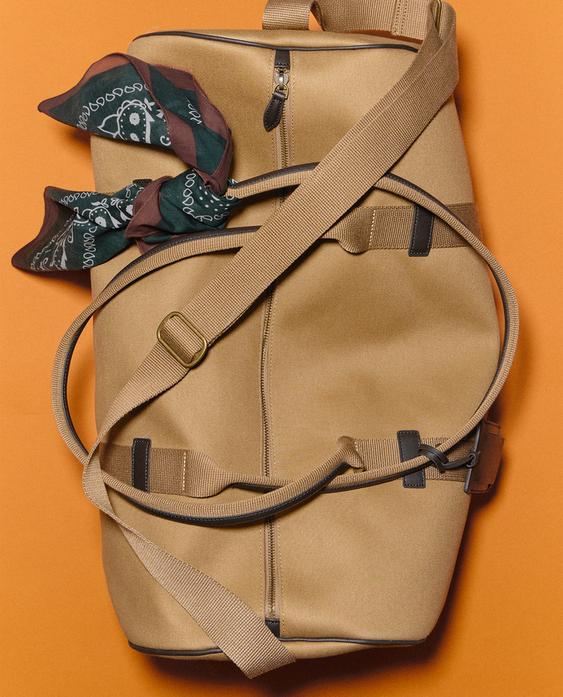 BOLSA VIAJE ALGODÓN Y PIEL