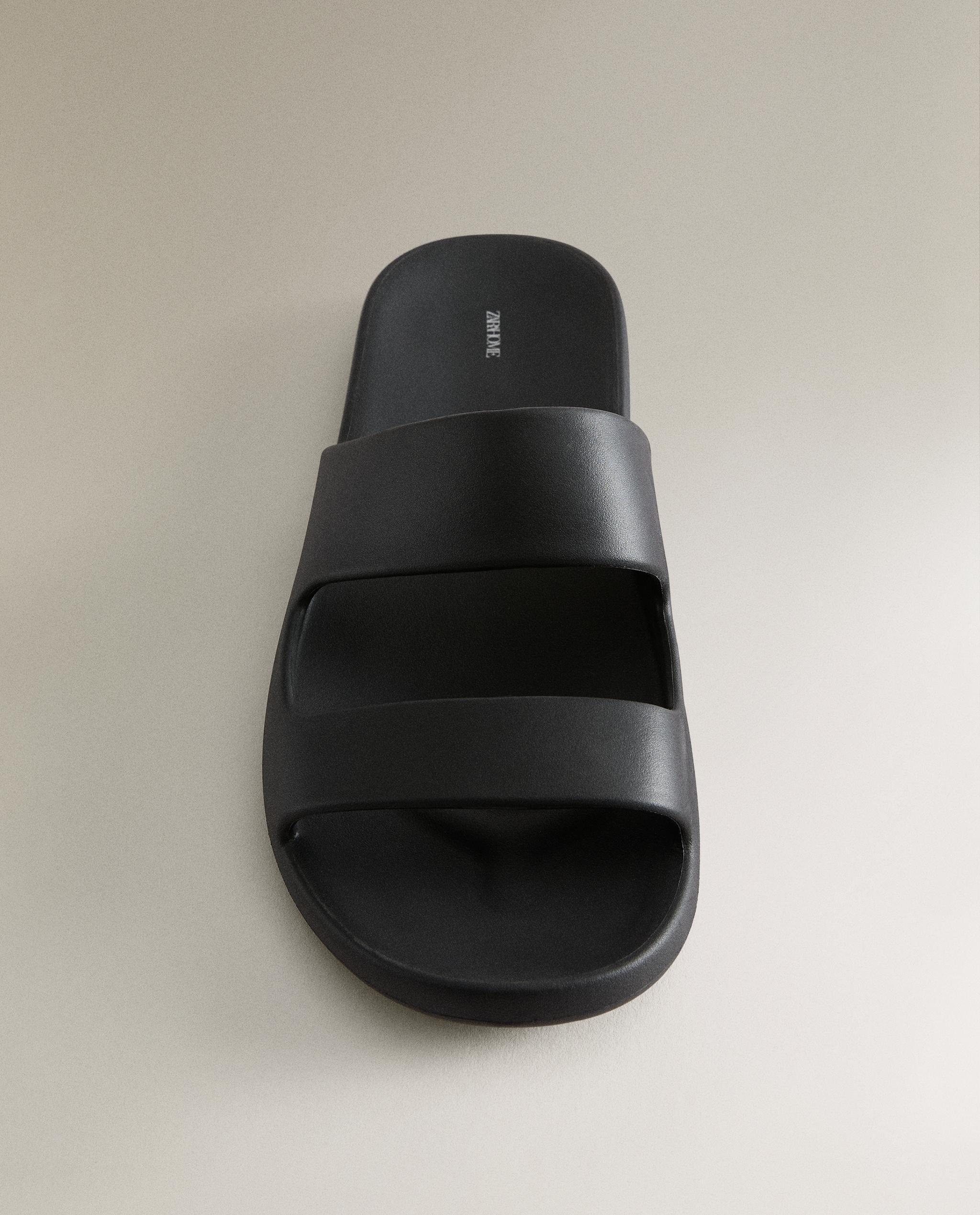 RUBBERISED FLAT SANDALS product thumbnail 3