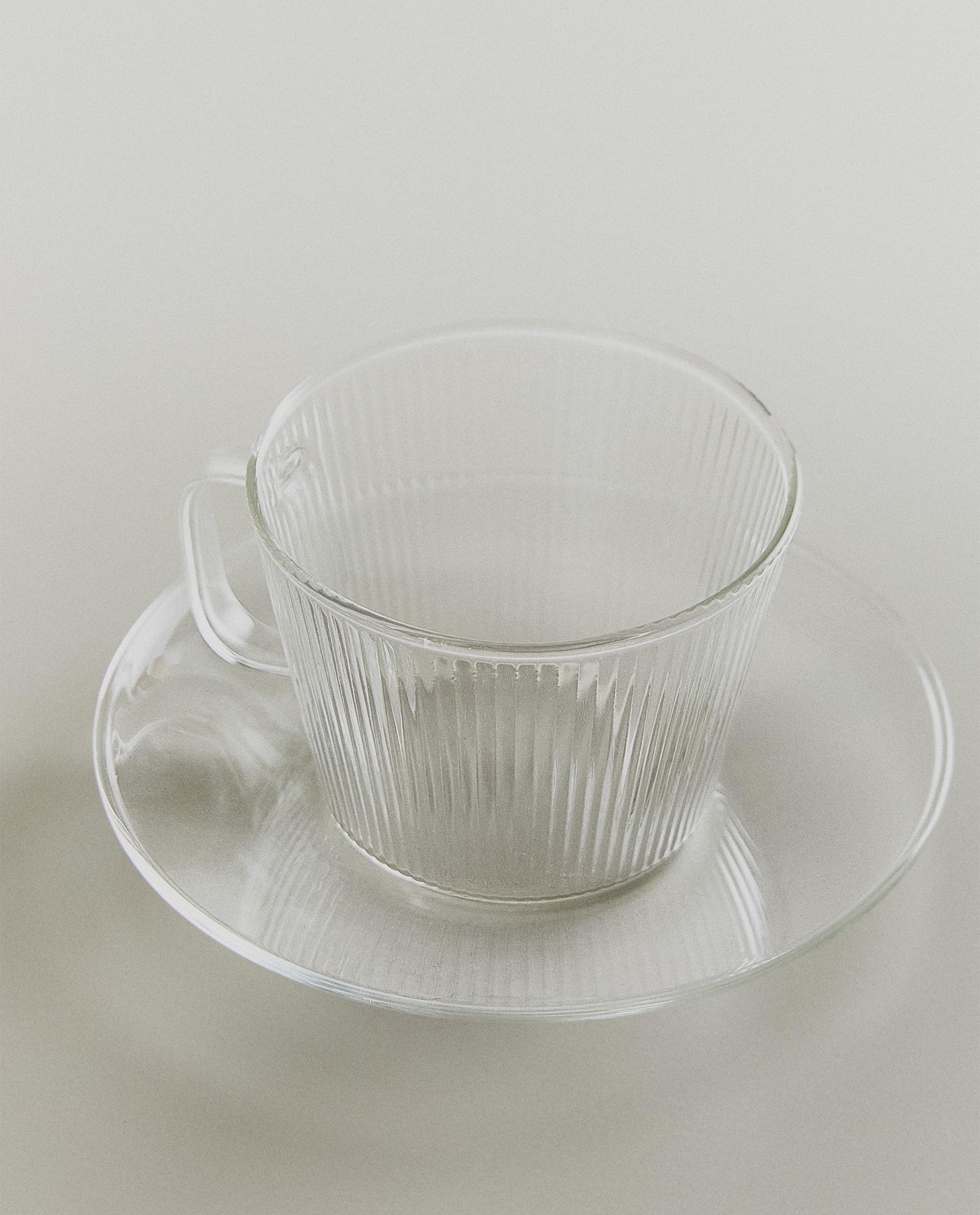 BOROSILICATE GLASS TEACUP AND SAUCER product thumbnail 3