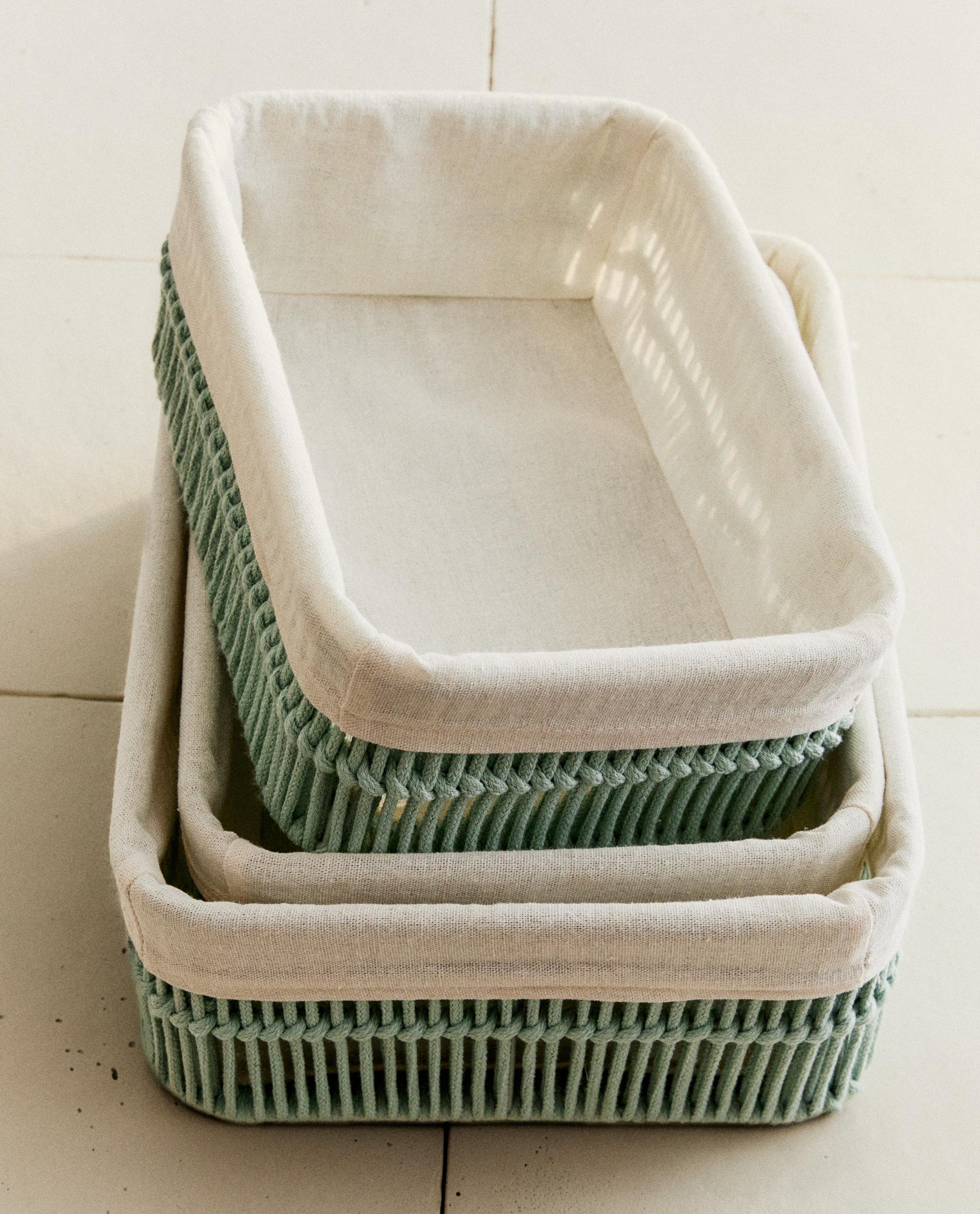 RECTANGULAR BASKET WITH COTTON LINING product thumbnail 9