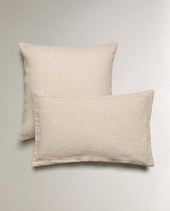 도트 퀼팅 린넨 차렵이불 쿠션 커버 도트 퀼팅 린넨 차렵이불 쿠션 커버