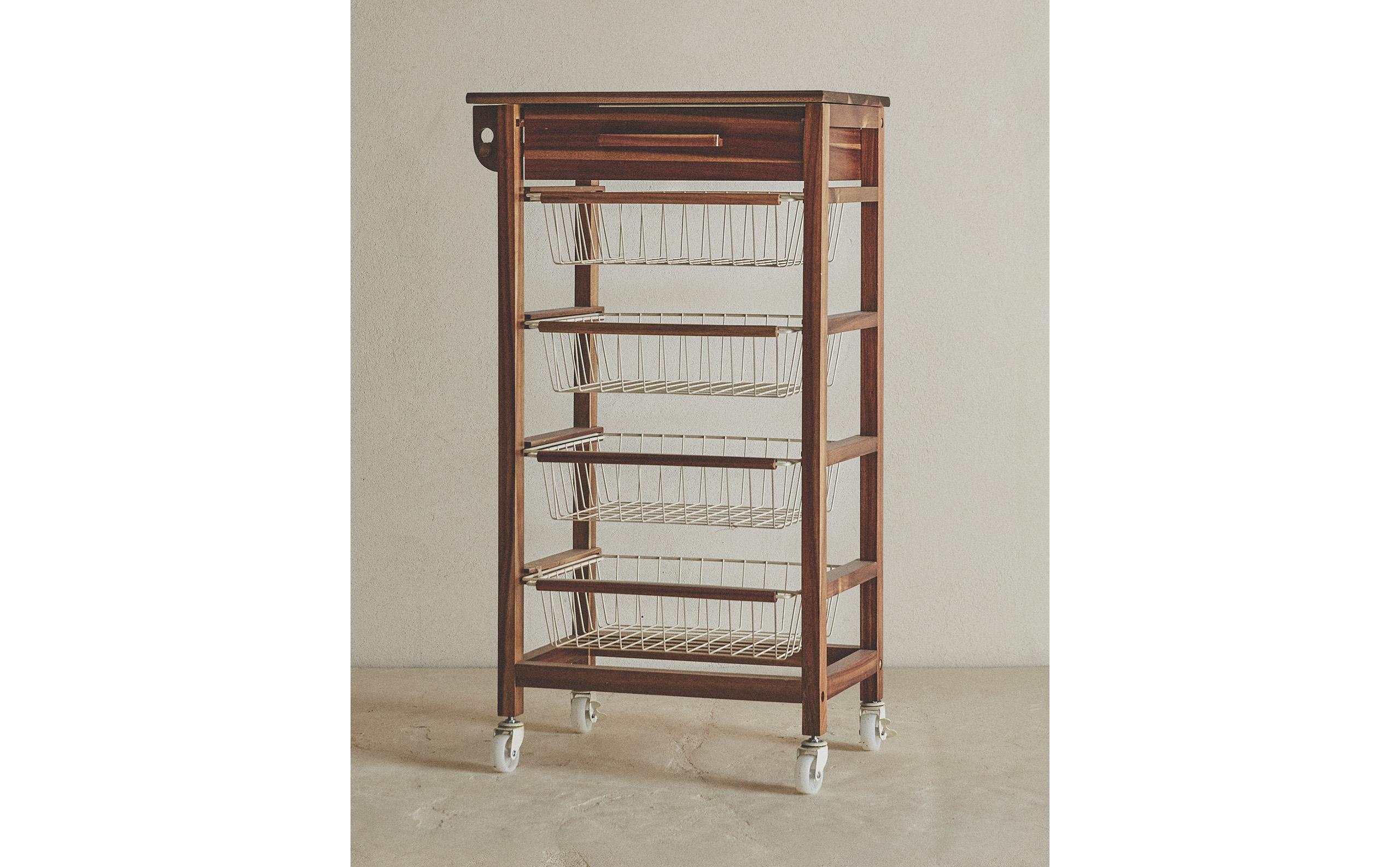 WOOD AND METAL STORAGE UNIT WITH WHEELS | Zara Home United States