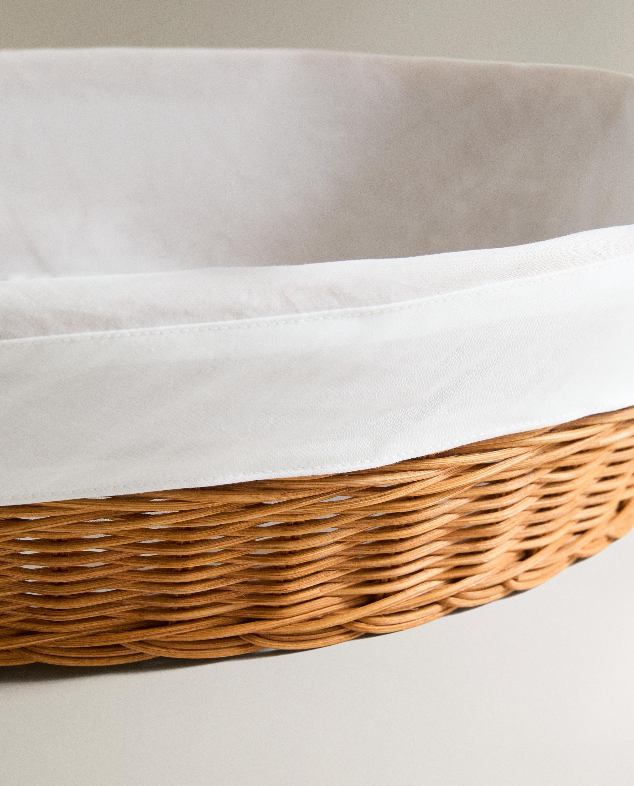RATTAN AND COTTON IRONING BASKET product thumbnail 3