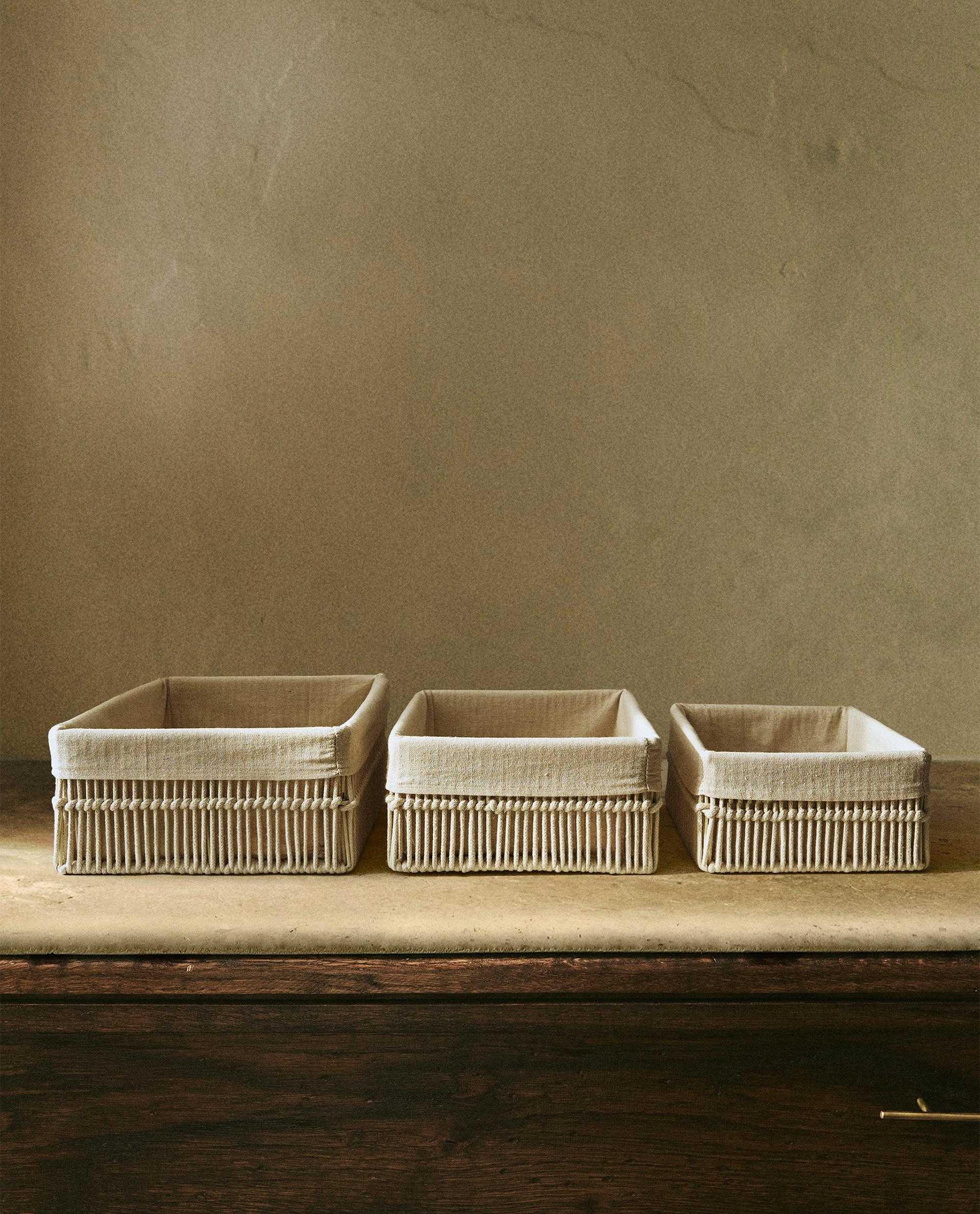 COTTON LINED BASKETS