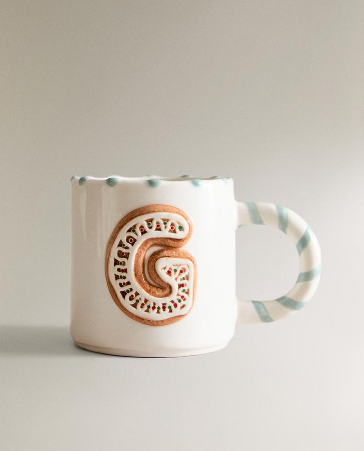 CHILDREN’S CHRISTMAS LETTER G STONEWARE MUG