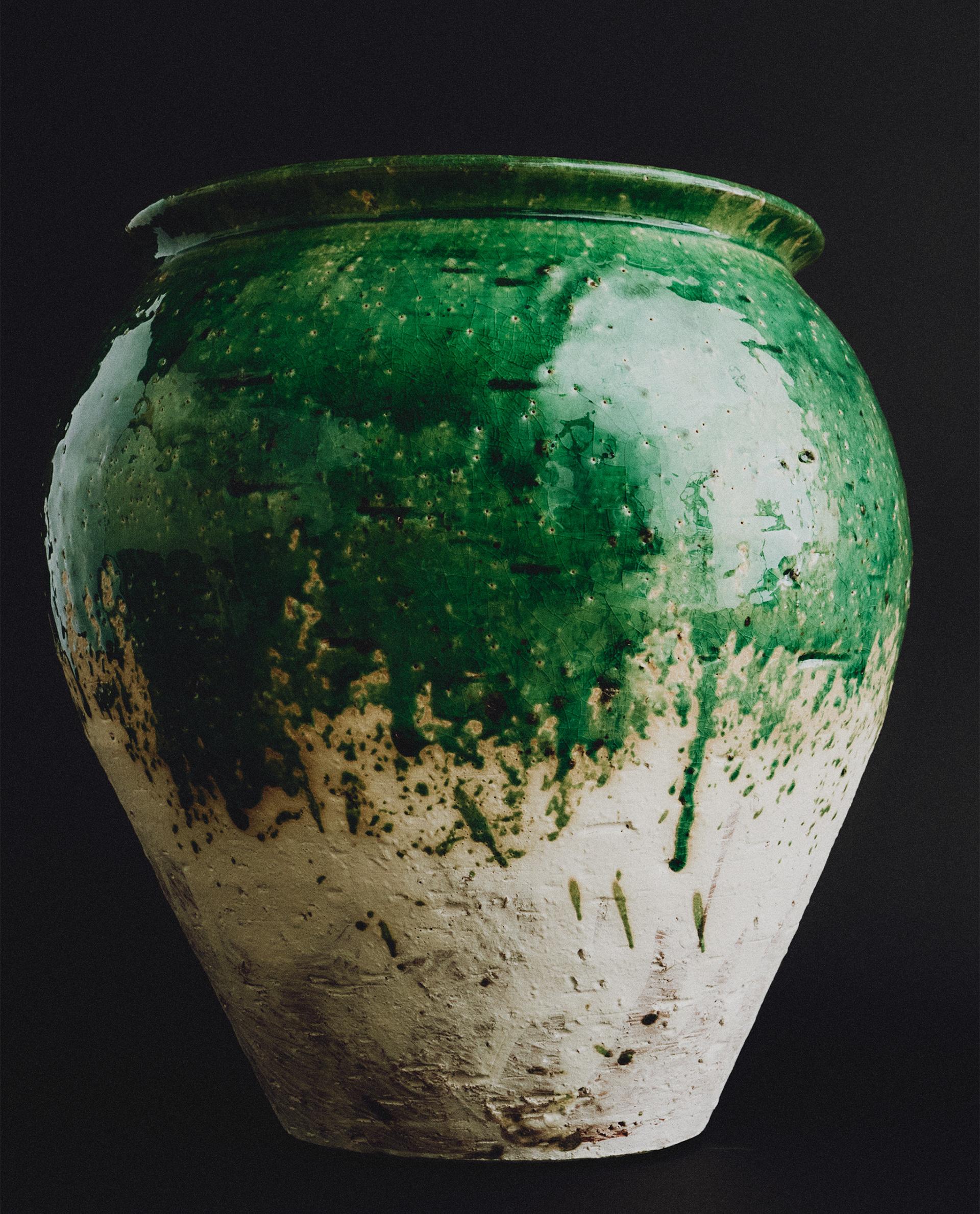 Vintage CREEK TURN Vase Green Handcrafted Studio Art Pottery