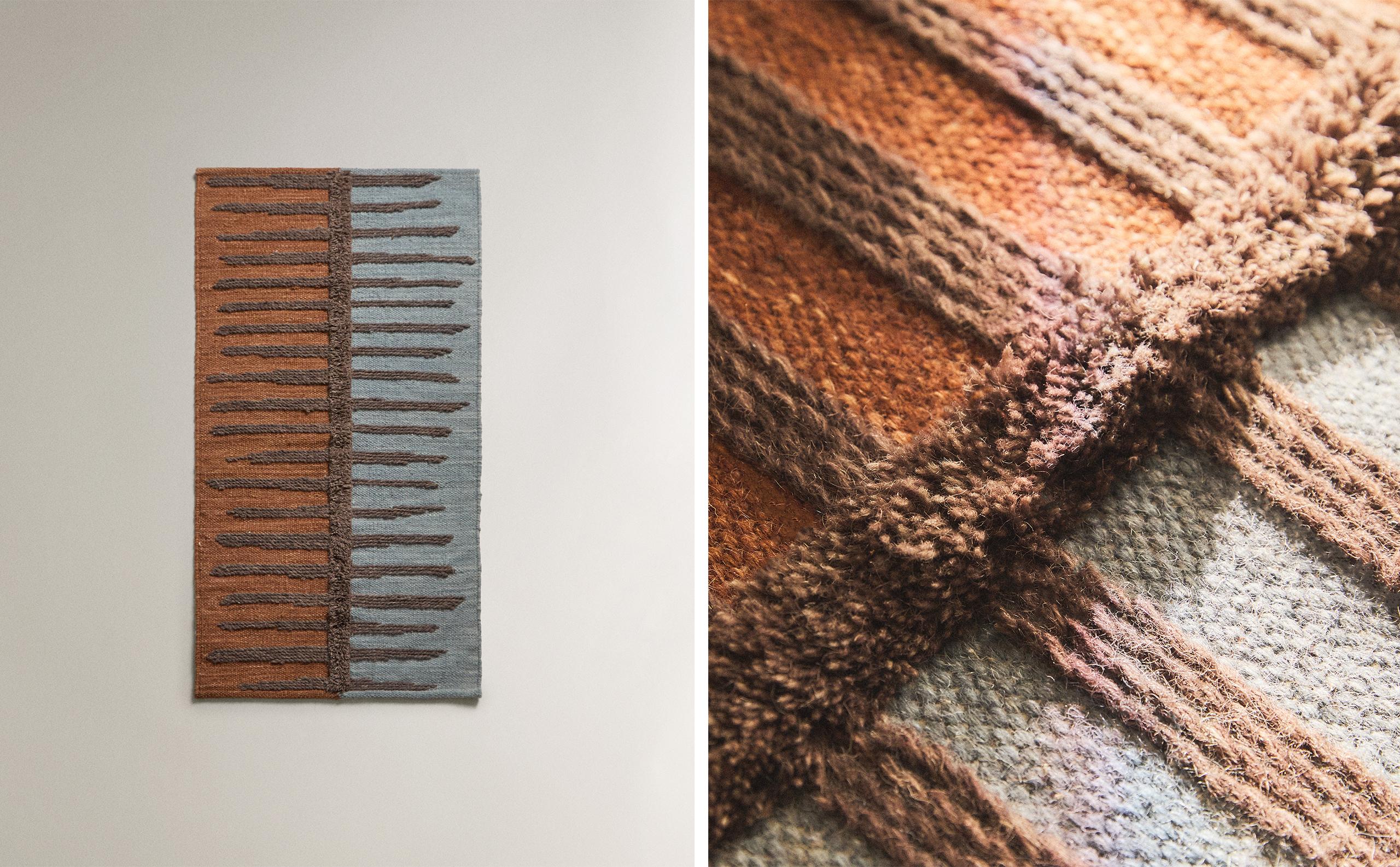 HERRINGBONE WOOL RUG X COLLAGERIE