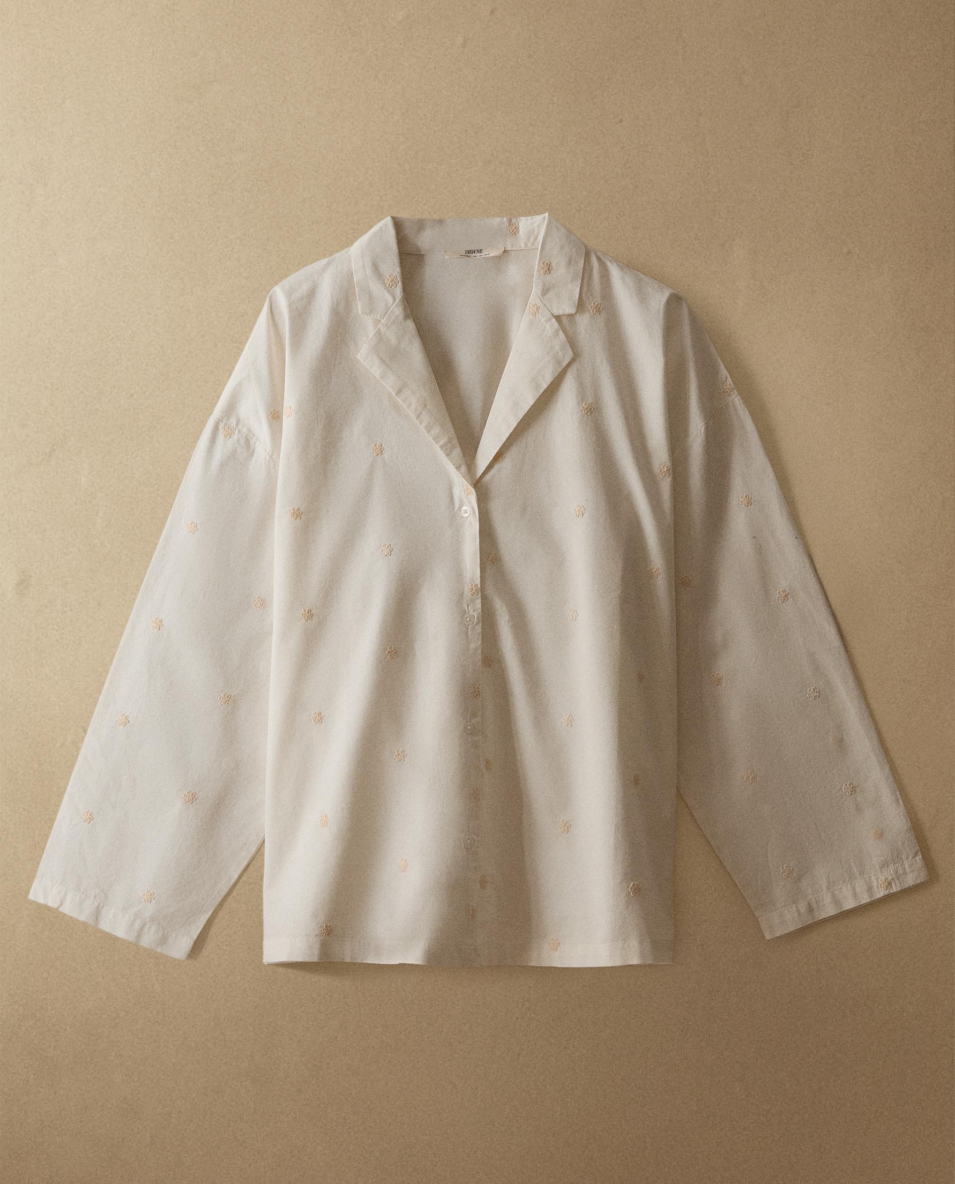 ZARA - akiyo3295プリータス　ホワイト　バックチュールシャツ　トップス ZARA - akiyo3295様専用プリータス ホワイト バックチュール