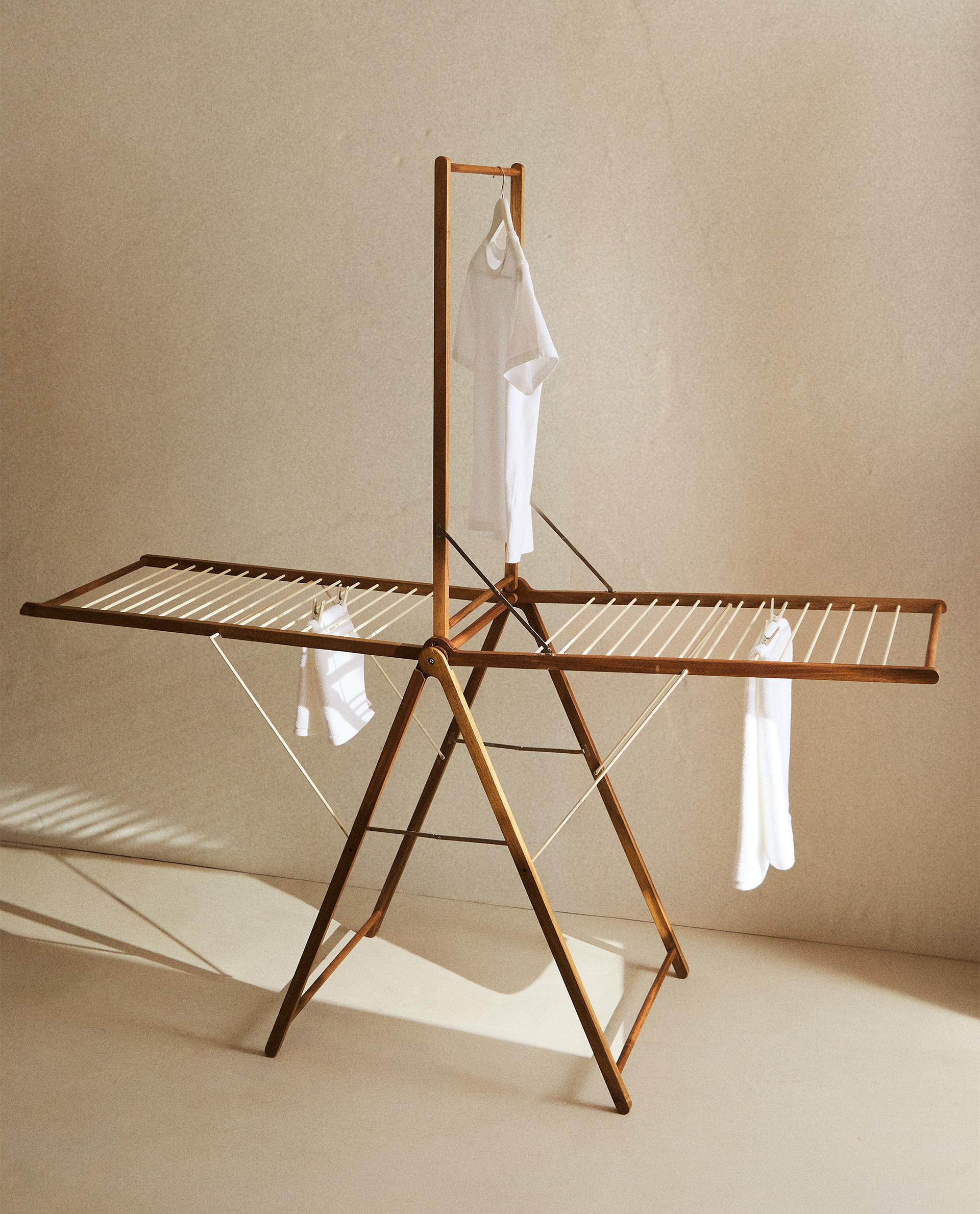 VERTICAL METAL AND WOODEN DRYING RACK