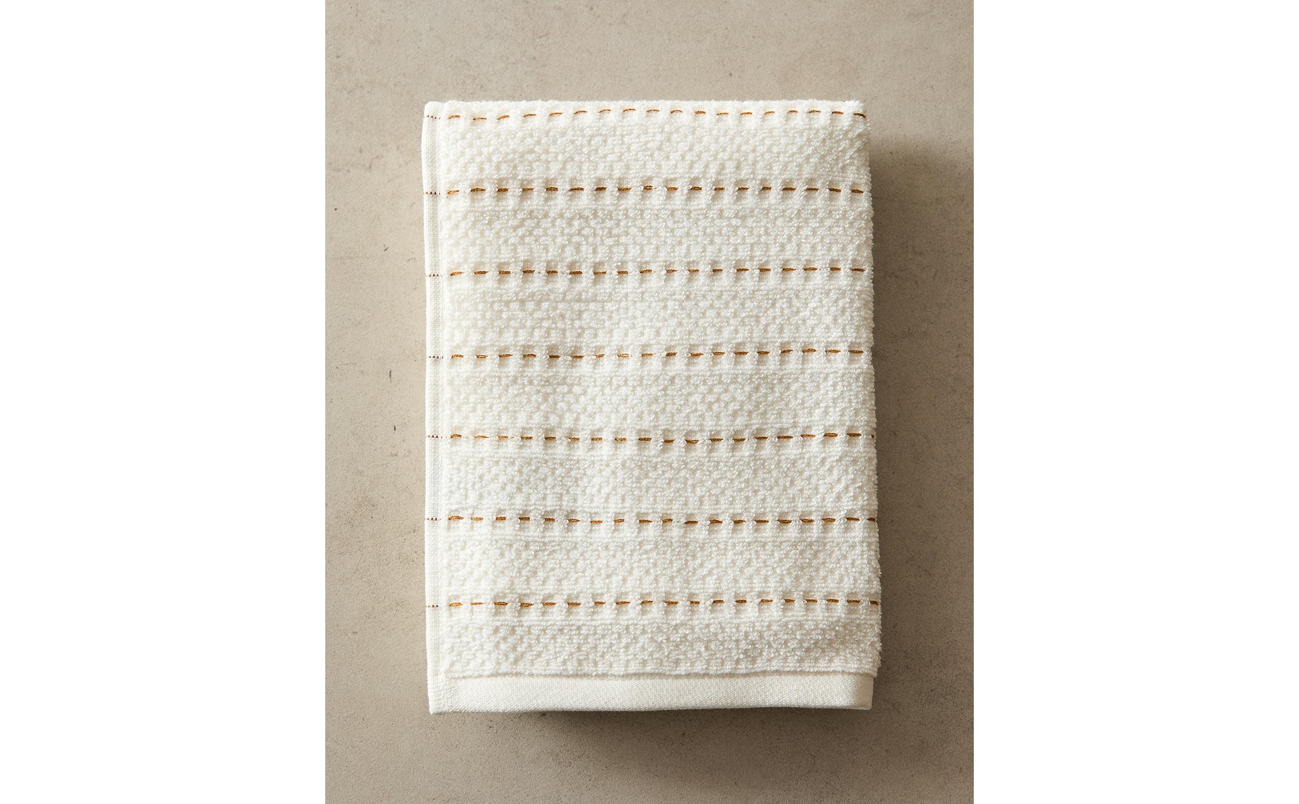 新品未使用ZARA  ザラホーム 毛布200×160cm グレージュ ジオメトリックデザイン コットン ベッドスプレッド | Zara Home