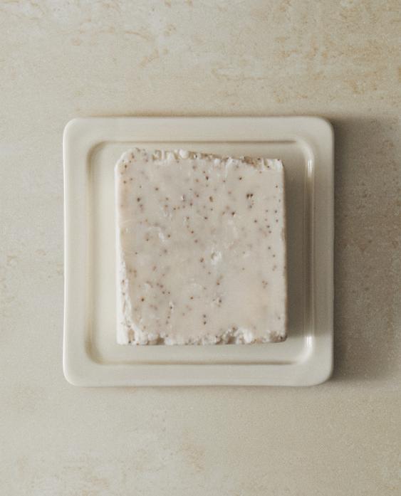 SQUARE CERAMIC BATHROOM SOAP DISH