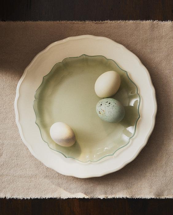 PLATO POSTRE VIDRIO ONDULADO