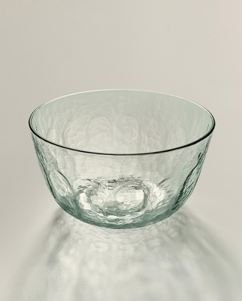 HAMMERED GLASS SALAD BOWL HAMMERED GLASS SALAD BOWL