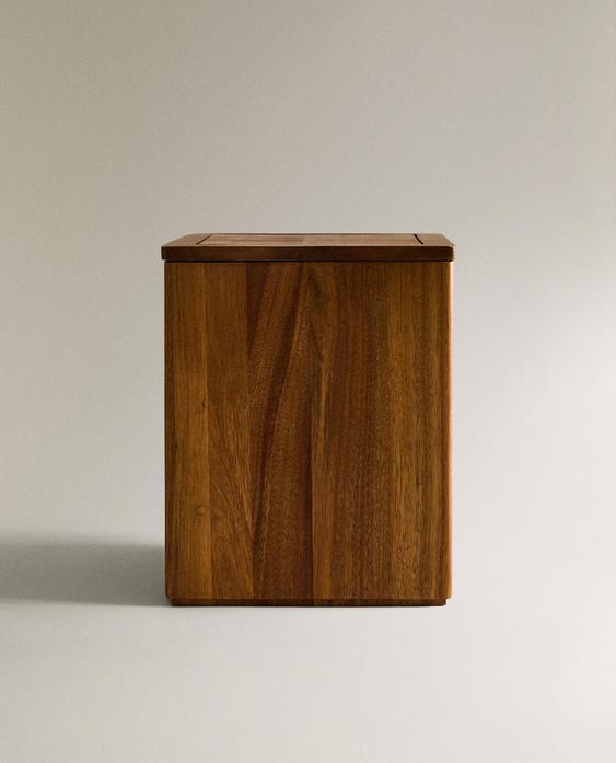 PAPELERA BAÑO CUADRADA MADERA PAPELERA BAÑO CUADRADA MADERA