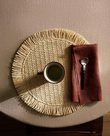 FRINGED PAPER PLACEMAT (PACK OF 2)