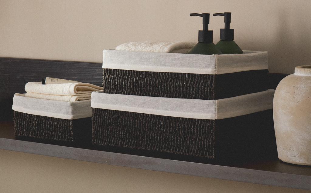 RECTANGULAR BASKET WITH COTTON LINING RECTANGULAR BASKET WITH COTTON LINING