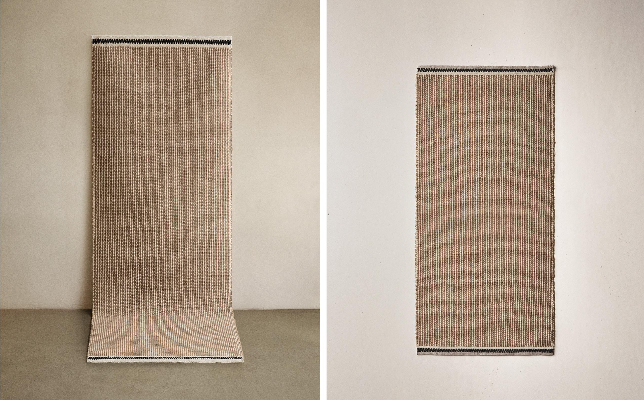 NON-SLIP STRIPED JUTE RUG