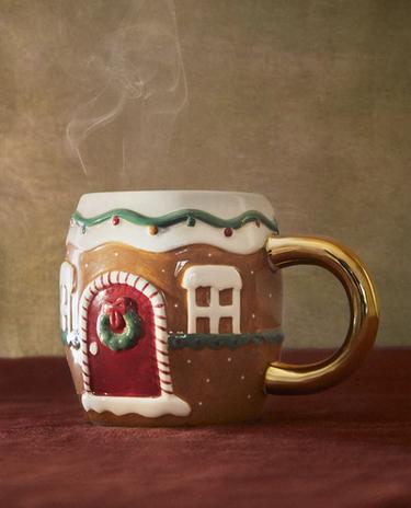 CHRISTMAS CHILDREN’S STONEWARE HOUSE MUG